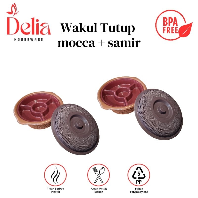 Wakul Tutup Nasi Samir - Wakul Tutup Mocca + Samir - Besek Nasi Tutup Samir Berkatan Plastik