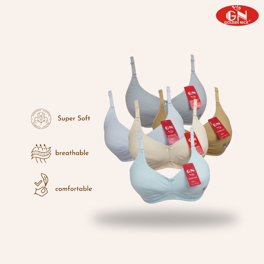 PROMO Golden Nick - Bh Remaja Bh Anak Sekolah Bh Pelajar Bh Kait 2 BH Lembut