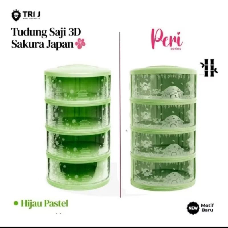 tudung saji makanan 4 susun/ tempat penyimpanan makanan susun/ tudung saji makanan