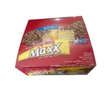 

New beng - beng MAXX extra delicious long wafer caramel crispy chocolate 384gr isi 12 bungkus @ 32gr