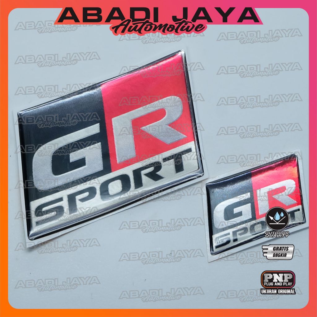 Emblem Timbul GR SPORT / Emblem Bagasi GR SPORT / Emblem Stir GR SPORT / Emblem Toyota Gazoo Racing