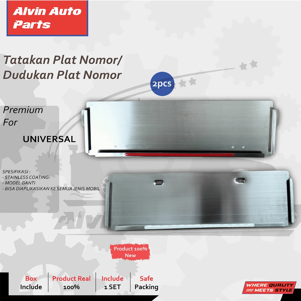 TATAKAN PLAT NOMOR MOBIL STAINLESS / DUDUKAN PLAT NOMOR MOBIL STAINLESS
