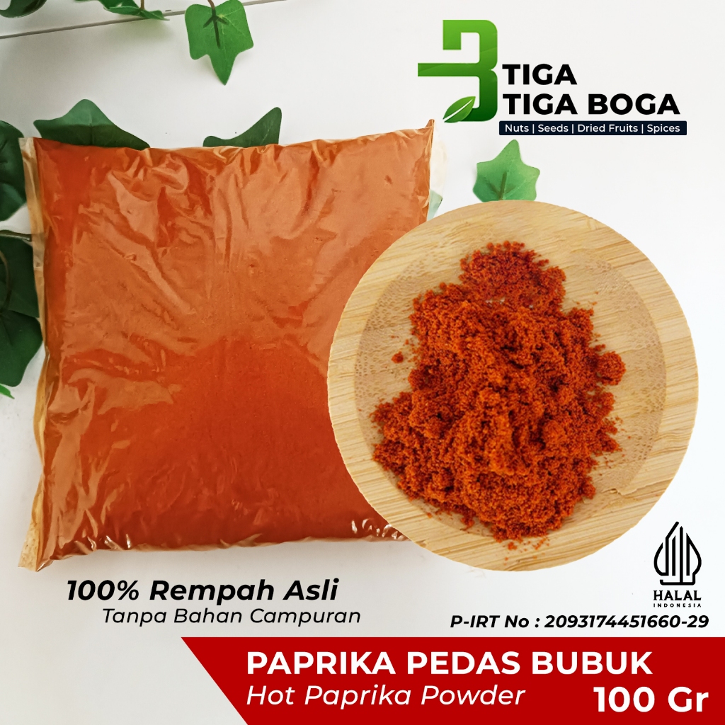 

Paprika Pedas Bubuk | Hot Paprika Powder | Bumbu Masakan Pedas 100gr