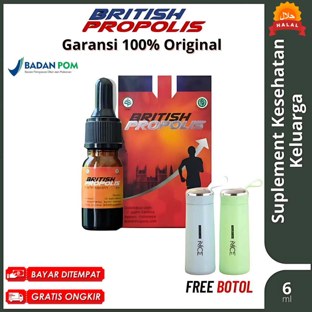 British Propolis Original 100% Mengatasi Alergi Ambeien Asam Lambung Asma Batu Empedu