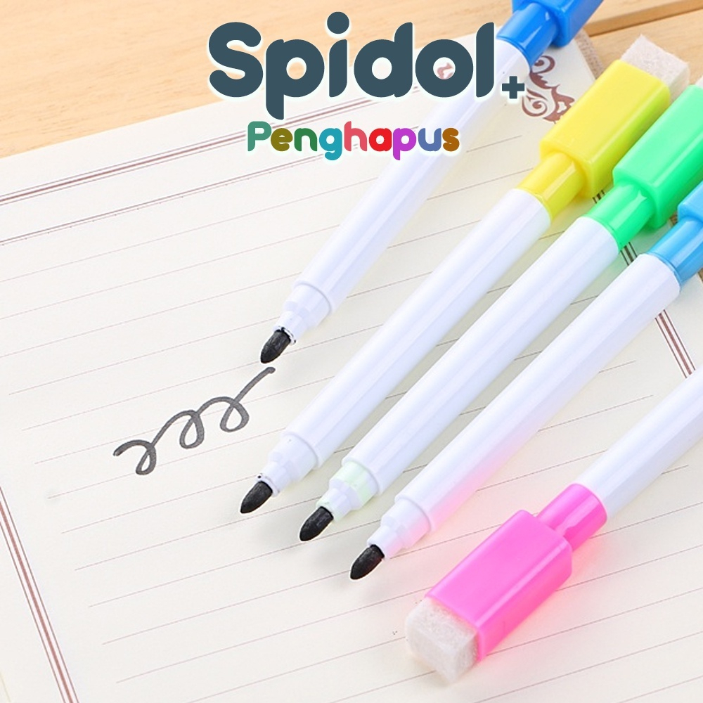 

Spidol Wipe Clean Tanpa Magnet Spidol Warna Warni Papan Tulis White Board Dengan Penghapus | CW