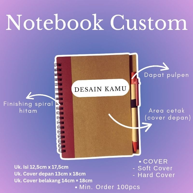 

Notebook Custom + Pulpen