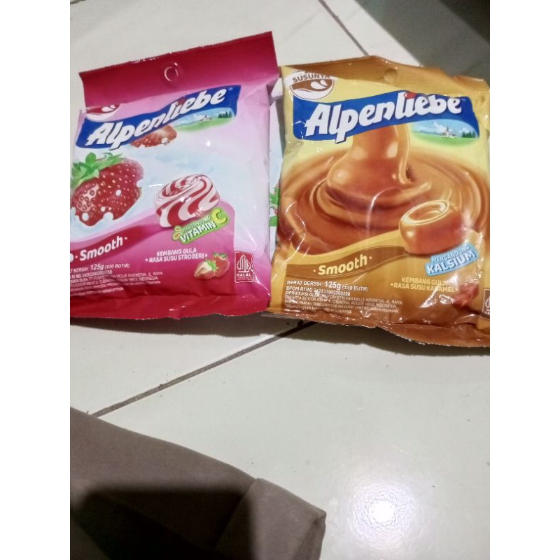 

ALPENLIEBE RASA BUAHBSTROBERY DAN KARAMEL ISI 50 butir/pack