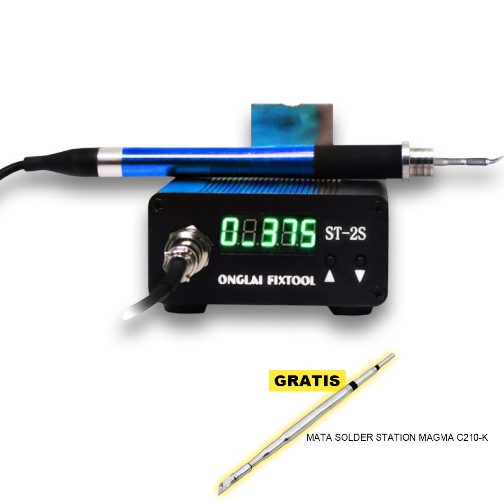 Solder Station Mini Onglai Fixtool ST-2S 80W Mata Soldering C210 ORI GAGANG BIRU CEPAT PANAS