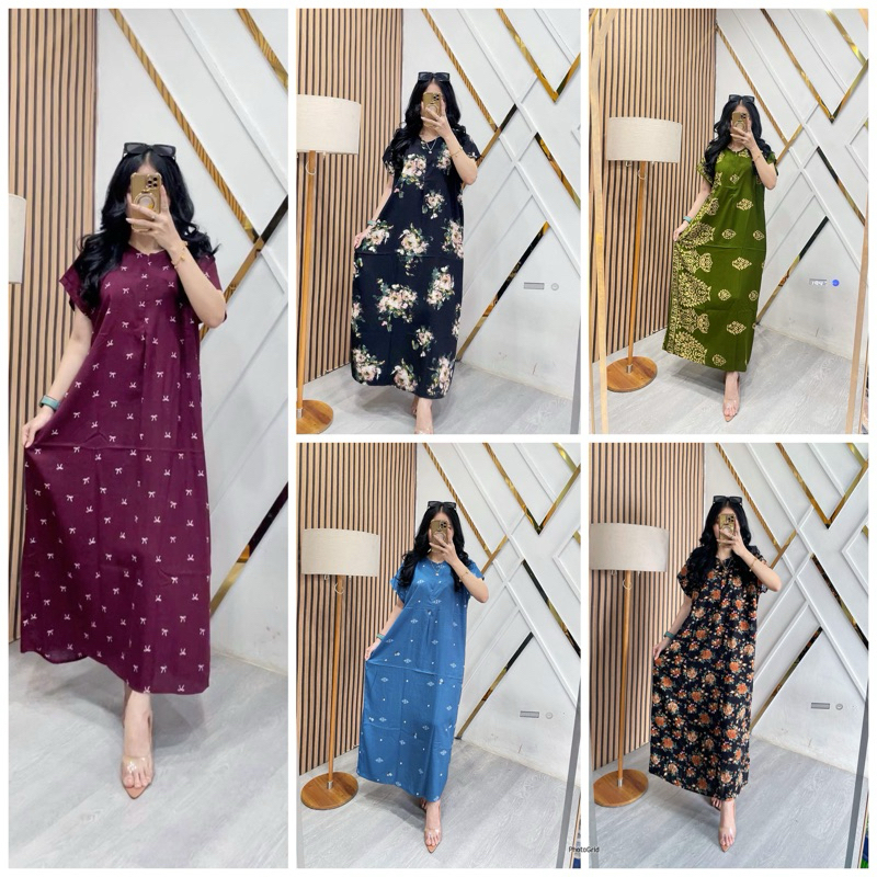 Daster Premium Serut rimple berlengan / Homedress Premium Dstr DASTER SULTAN/HABEL/CE/DASTER VIRAL