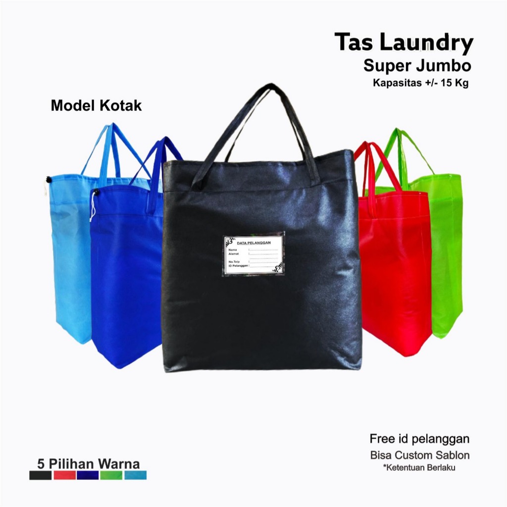 Tas Laudry Jumbo/Tas Laundry Super Jumbo/Tas Laundry Besar 15kg/Tas Spunbond/Gramasi 100/Gsm 100/Tas