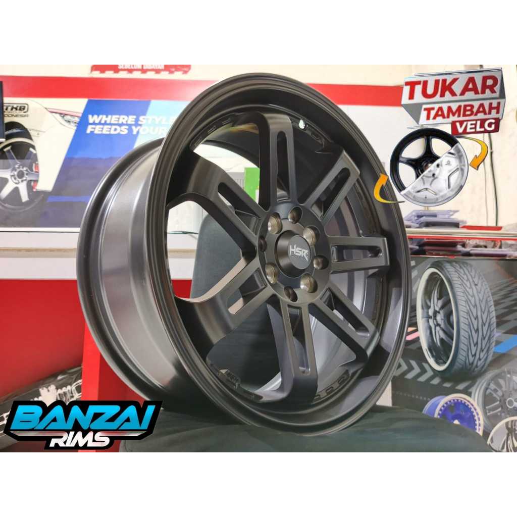 VELG MOBIL RACING CHEVROLET SPIN RING 17 LEBAR 7,5 WARNA VELG SEMI MATTE GREY