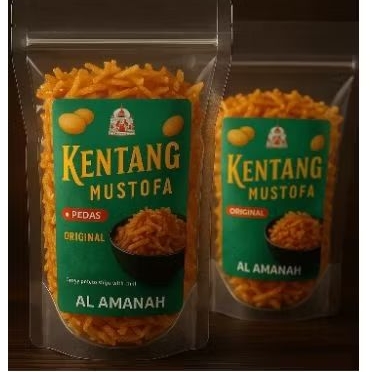 

Kering Kentang Mustofa Pedas Original Kemasan Pouch Medium 200g Cemilan Makanan Snack