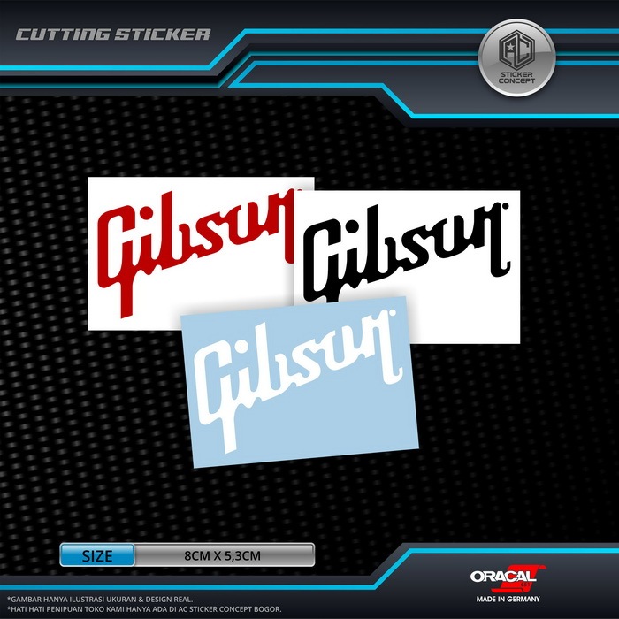 

Sticker Cutting Gibson Logo Stiker Variasi Gitar