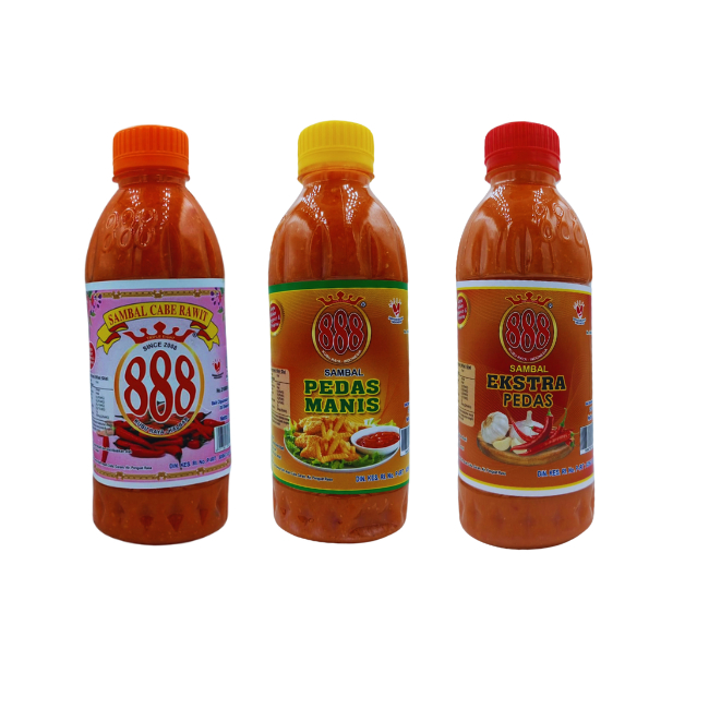 

(SMM) Sambel Cabe 888 350 ML Sambal Cabai Original - Pedas Manis - Ekstra Pedas