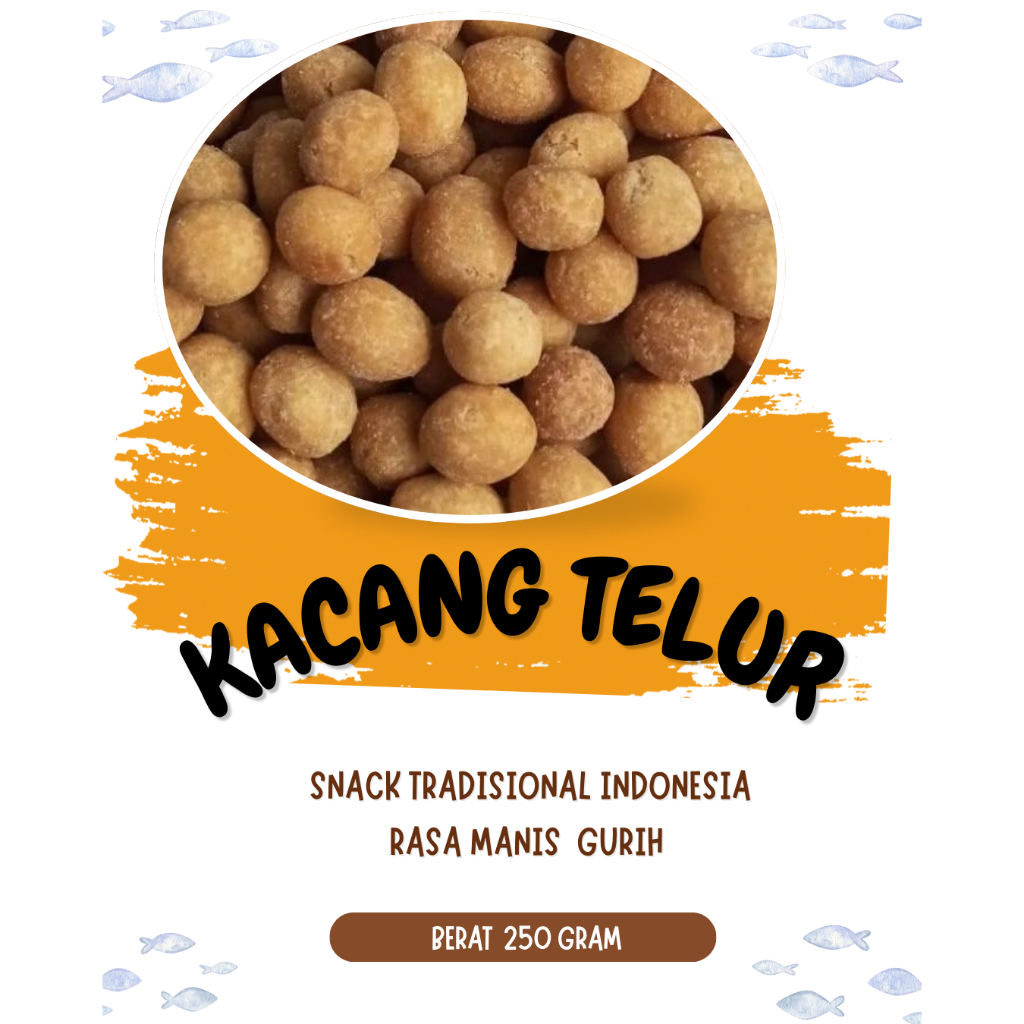 

Kacang Telur Manis Gurih / Kacang Atom Telur / Kacang Telur - 250 Gram