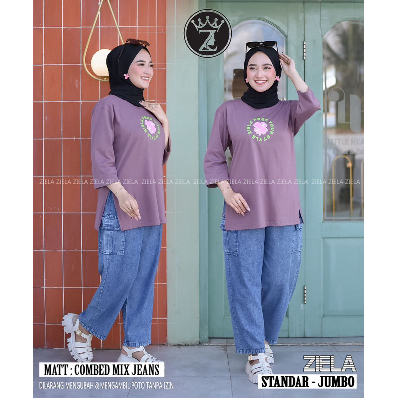 ZIELA CARGO JEANS MIX COMBED/SET CELANA LEVIS/ZIELA CARGO DEWASA