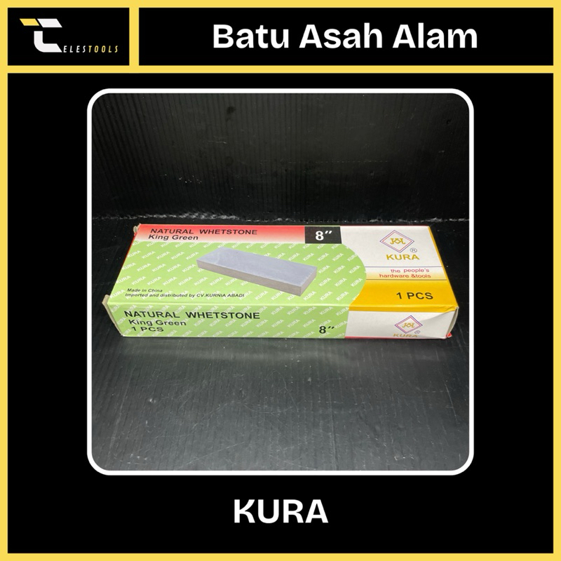 Batu Asah Alam KURA Besar King Green Halus 8”