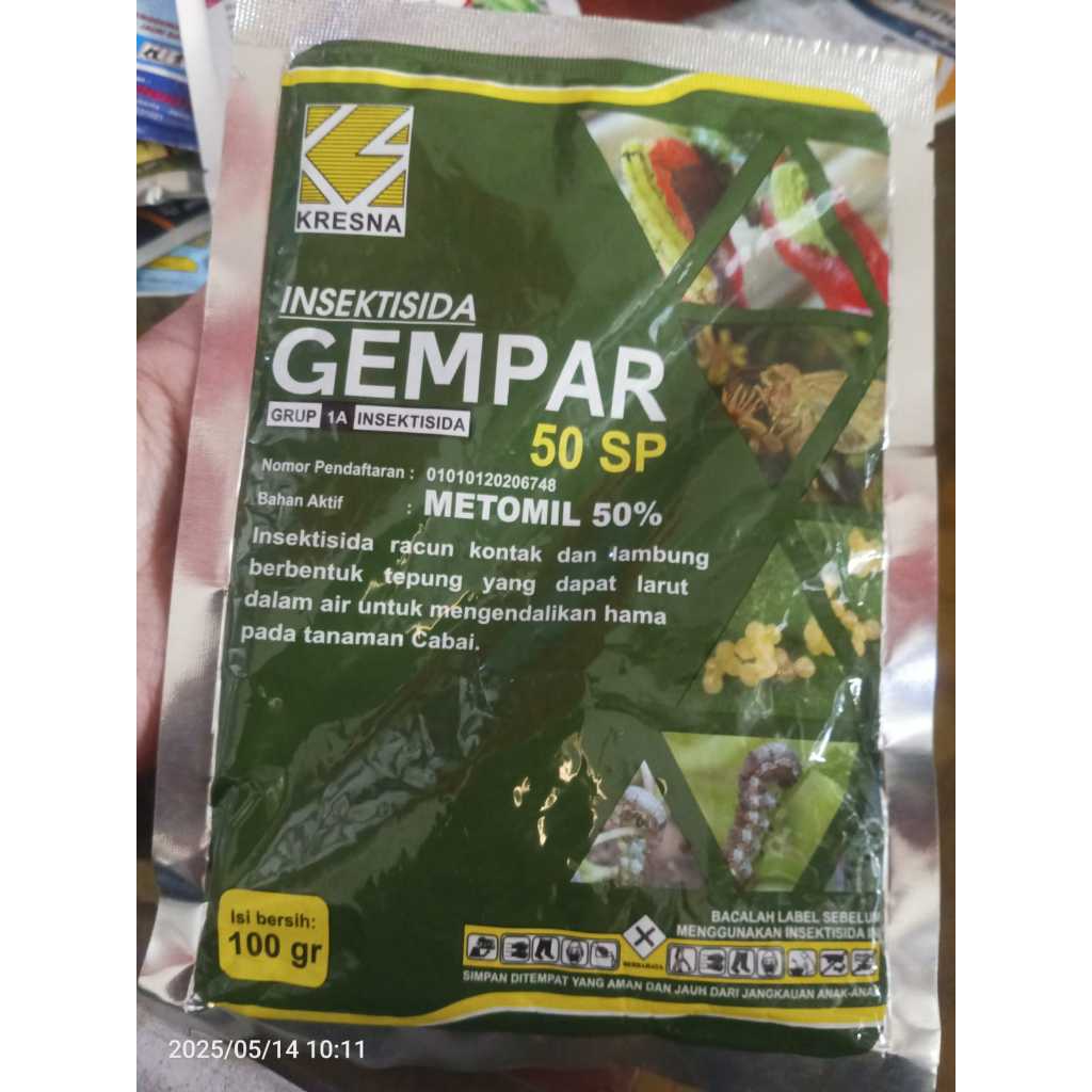 Insektisida GEMPAR 50 SP 100 Gram Metomil 50SP