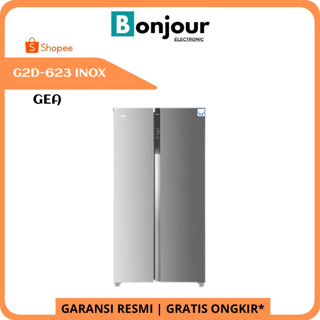 Kulkas GEA 625 liter G2D 623 Inox GEA G2D 623 Silver Stainless G2D623 G2D-623R