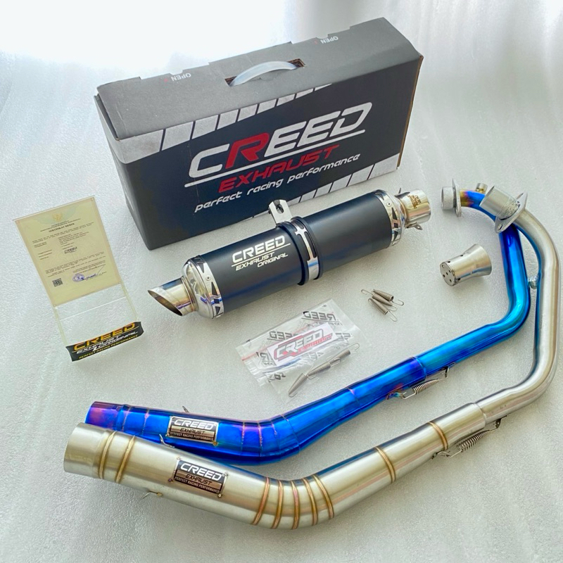 PILIHAN Knalpot Creed Exhaust Type SAMURAI DOV Warna tidak mudah lecet Original CREED EXHAUST suara 