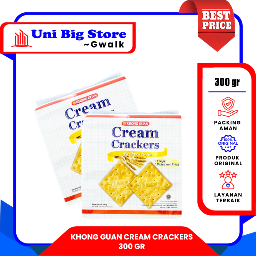 

KHONG GUAN CREAM CRACKERS GABEN GABIN - 300 gr