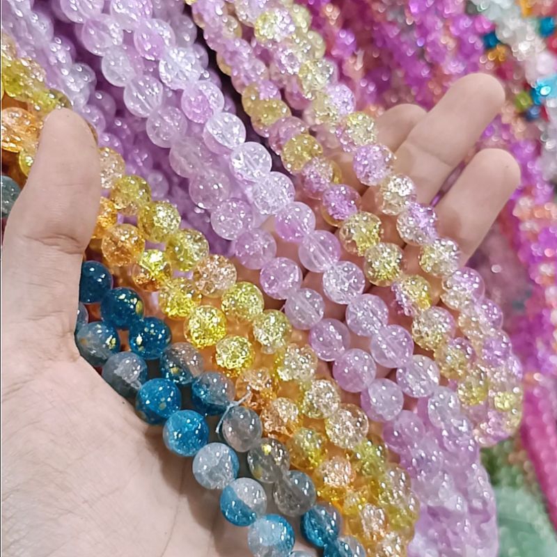Jual Kristal/Manik-Manik Kaca Pecah Aesthetic 10mm(84pcs)