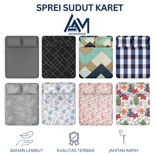 Sprei 145x200x15 Sudut Karet - Sprei Double 145x200x15