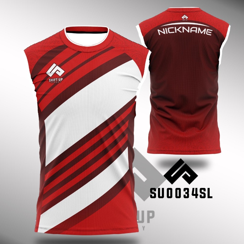 Jersey Futsal Badminton Custom  Premium Anti Bacterial Tanpa Lengan - Shiftup Jersey SU0034SL
