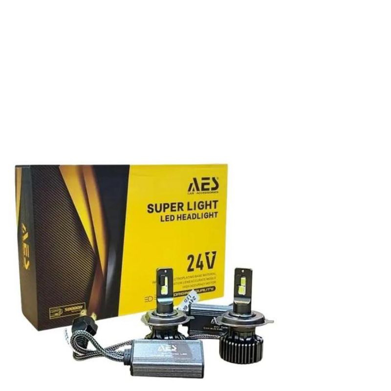 Lampu LED H4 Headlight Turbo AES 12-24 Volt untuk Mobil Car