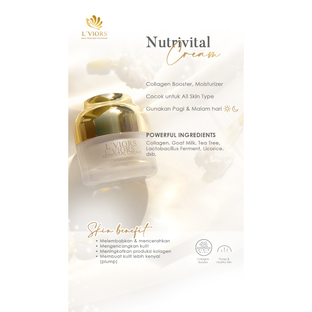 L'VIORS Nutrivital Cream (LVIORS Moisturizer Collagen 50gr)
