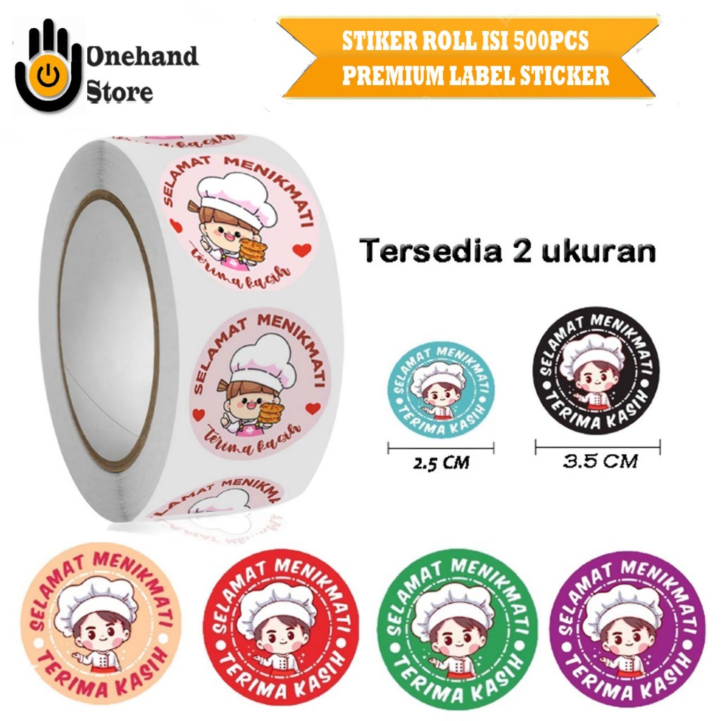 

STIKER Label Selamat Menikmati 3,5cm 1 Roll Isi 500 Pcs