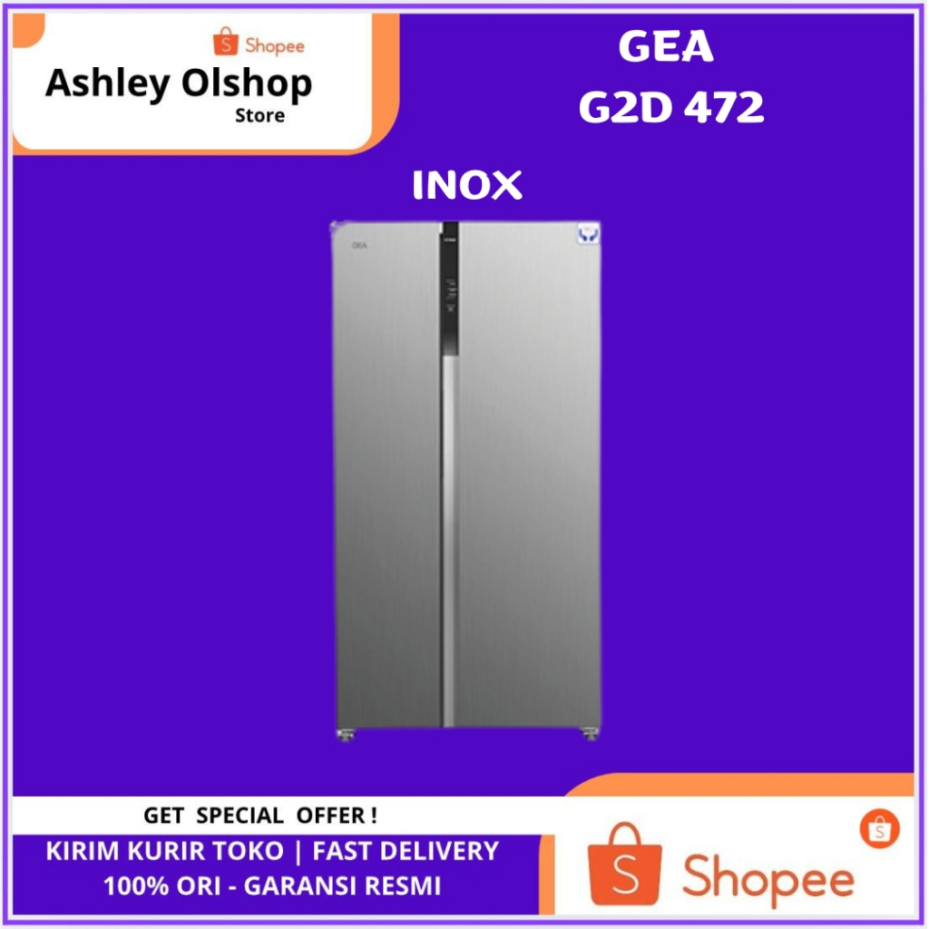 PROMO KULKAS SIDE BY SIDE GEA - INOX | G2D472 | G2D 472 | G2D-472