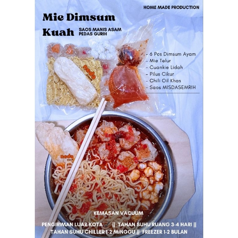 

DIMSUM KUAH MISDASEM/DIMSUM KUAH CHILI OIL/FROZEN FOOD/ MAKANAN INSTANT PEDAS/MAKANAN KUAH PEDAS
