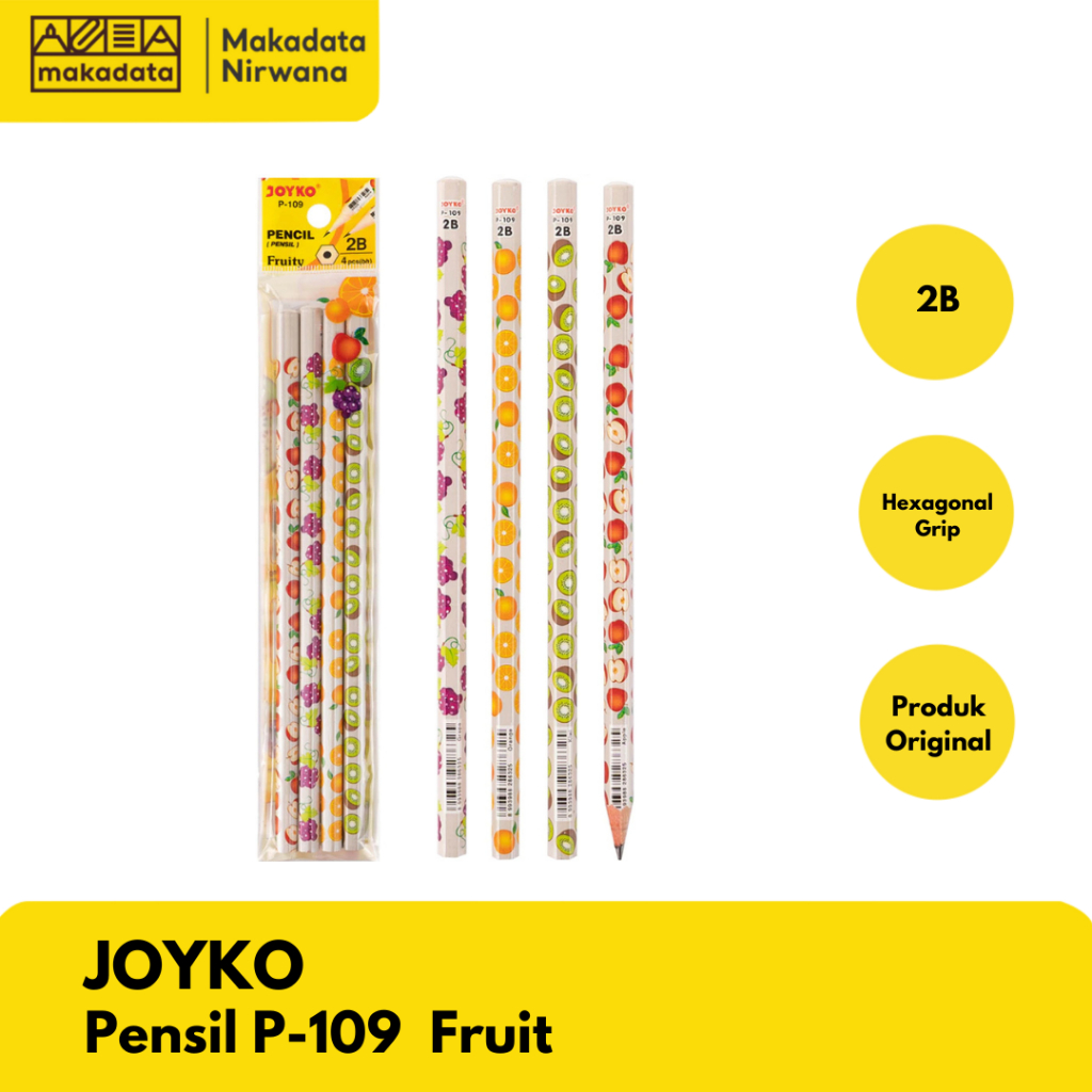 

JOYKO PENCIL/PENSIL 2B P-109 FRUIT (1 SET)