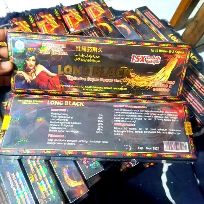 PRIVASI AMAN OBAT KUAT PRIA TAHAN LAMA LONG BLACK KAPSUL ORIGINAL 15X