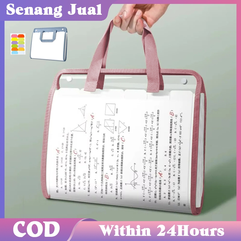 

Tas Map File Jinjing Transparan / A4 File Kantong Akordeon / Folder Kertas Ujian
