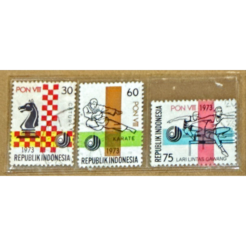 

(BA) PRANGKO INDONESIA 1973 PON VIII 3V COMPLIT SET. USED .