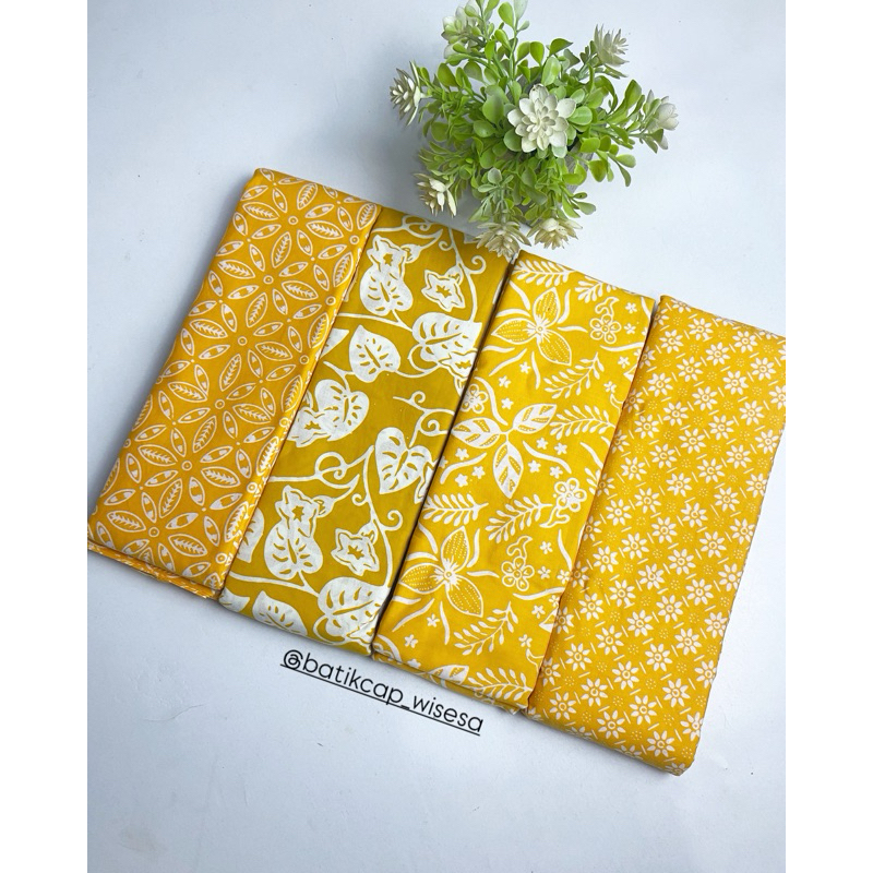 Kain Batik Cap Garutan warna Kuning