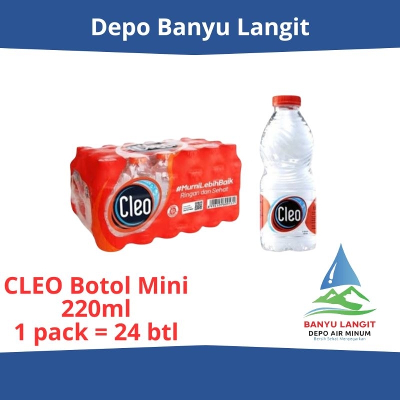 

CLEO Botol Mini 220ml (1 pack = 24 botol mini)