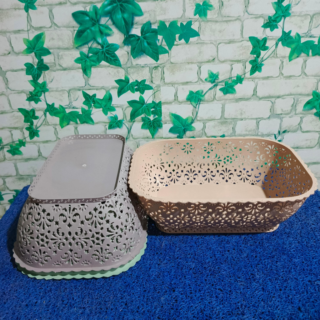 Keranjang basket (29X20X9CM) STELLA SEGI L / keranjang serbaguna  / keranjang parcel / kotak penyimp