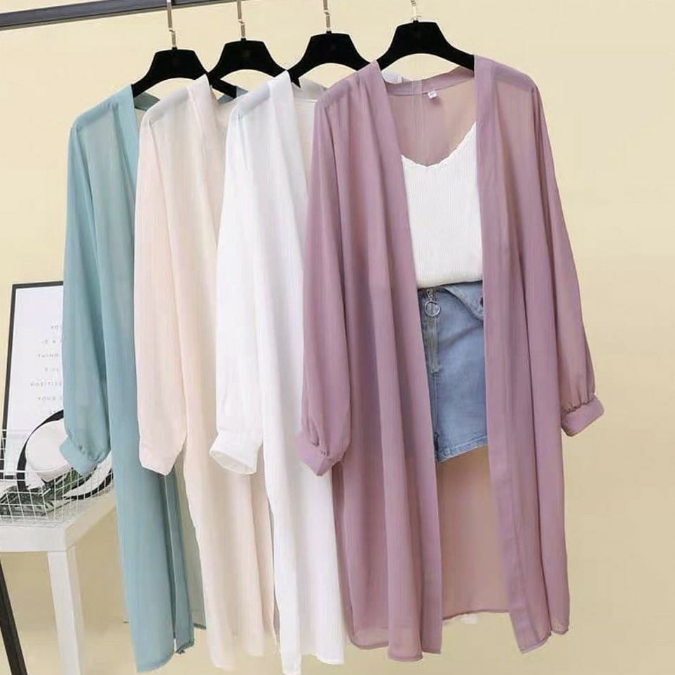 KODE N65Q CardiganOuterOuterWanitaRemajaBaju Trend Kekinian AMILY CARDY SR Bahan Ceruty Outer Wanita