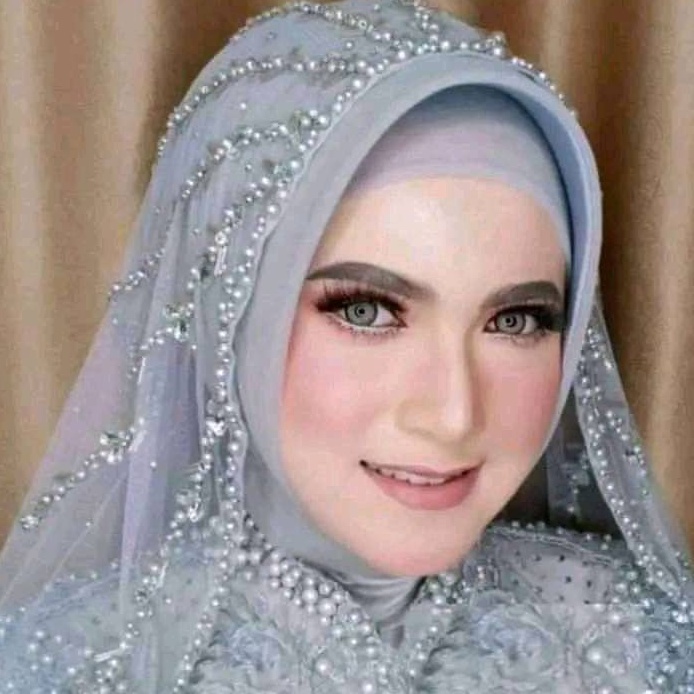 KODE P18F Slayer Termurah Veil pengantin mutiara motif Kipas Pakaian Wanita Seragaman Selendang Mant