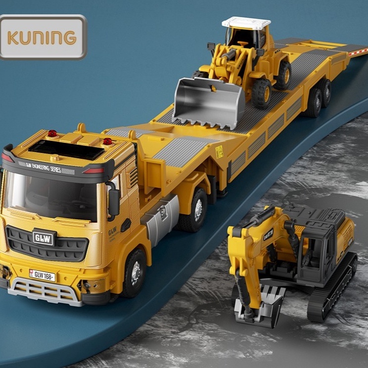 KODE S73S Mainan Anak Self Loader Truck Mainan Mobil Excavator Loader Anak