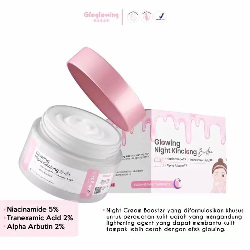 NIGHT CREM GLOGLOWING SKINCARE BPOM