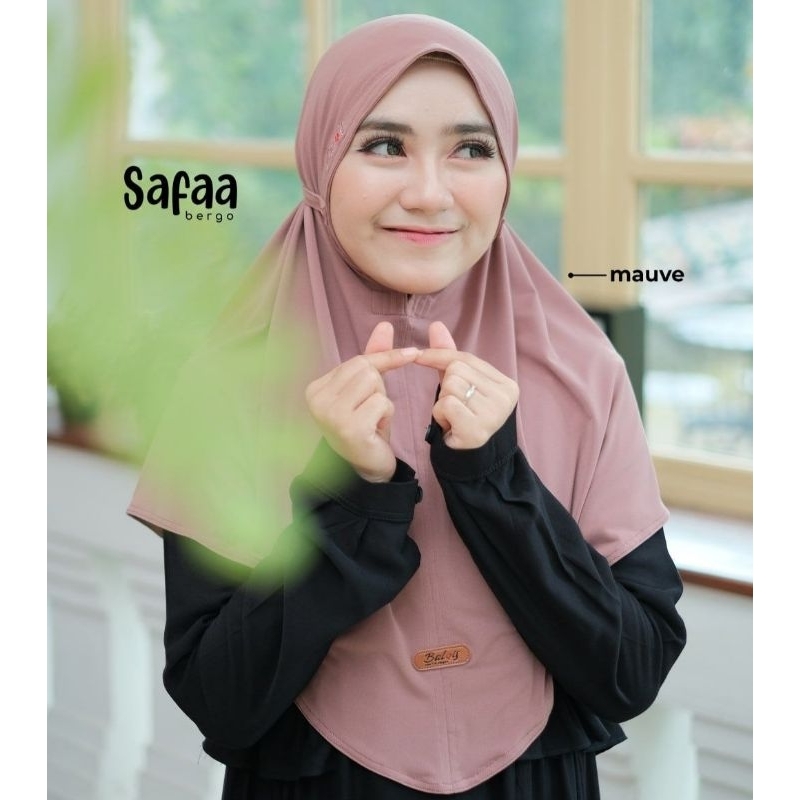 Bergo Safaa Ori by Balqis hijab // Jilbab Bergo Instan - Aksen Tali - Jersey Premium