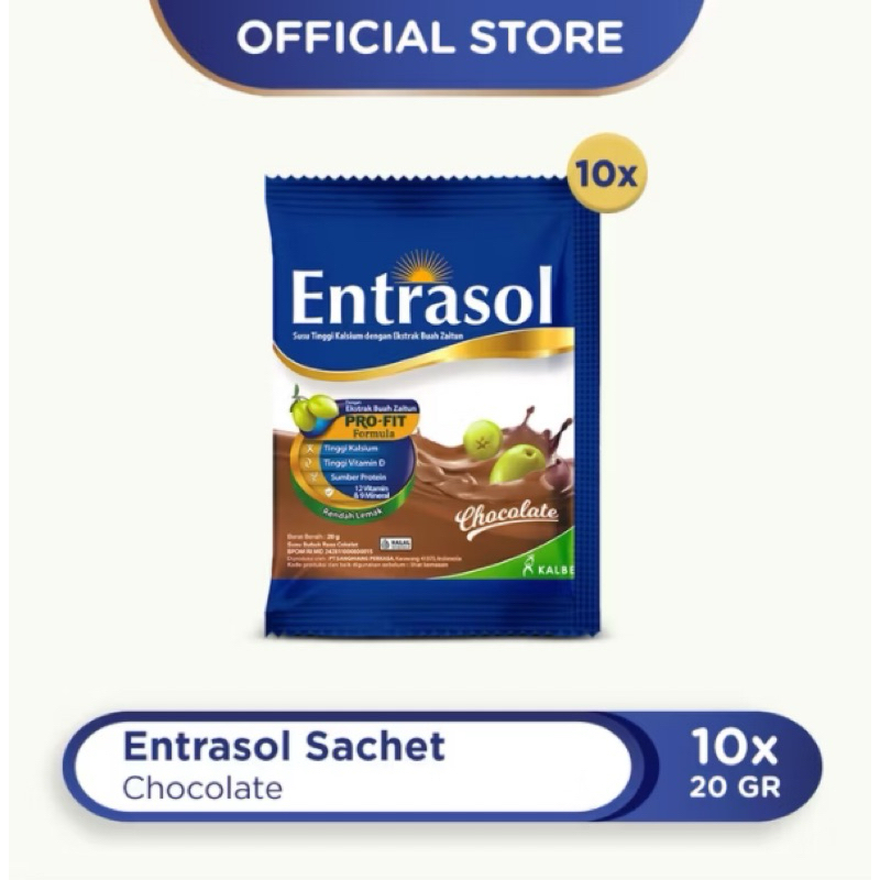 

ENTRASOL SACHET COKELAT 10x20G