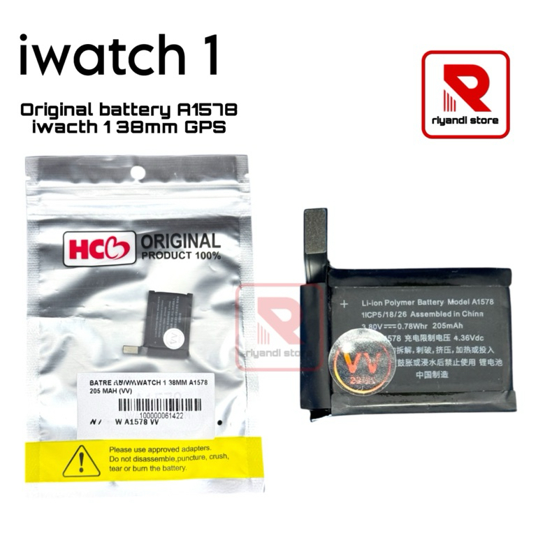 Baterai Batre IWATCH 1 38MM GPS Original Batery A1578 Batu Batrei IWATCH 1 38MM GPS Original