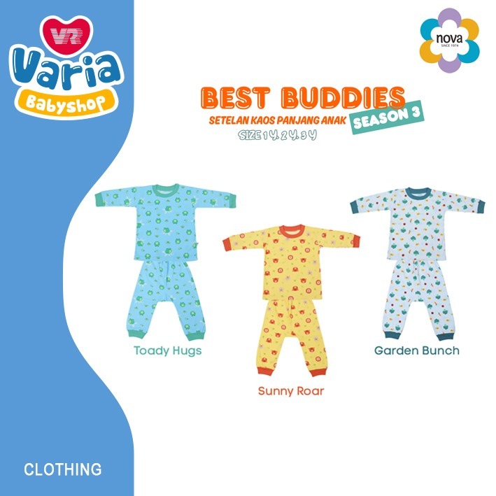 NOVA OBLONG PANJANG CELANA PANJANG / BAJU PANJANG / PIYAMA PANJANG ANAK | NOVA BABY