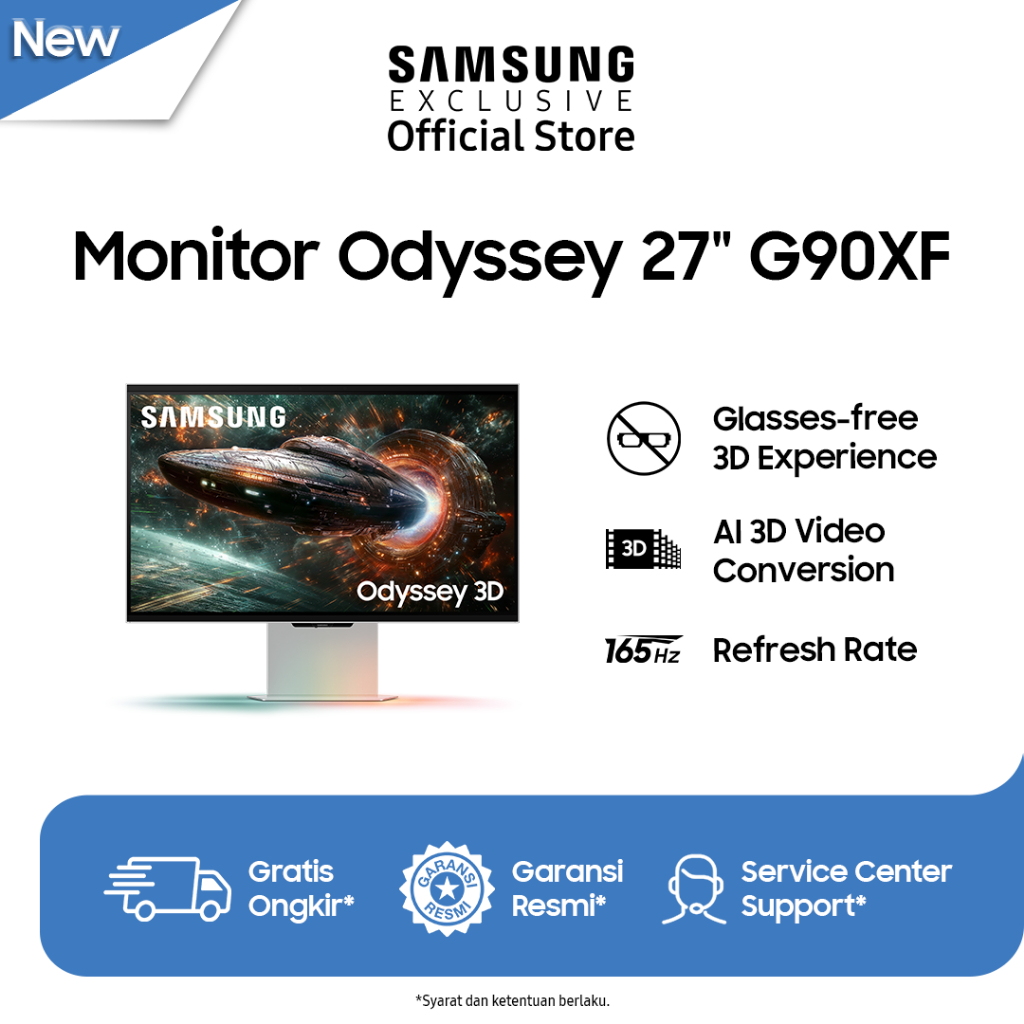Samsung Monitor Odyssey 27" 3D 4K 165Hz | Gaming Monitor l G90XF | LS27FG900XEXXD