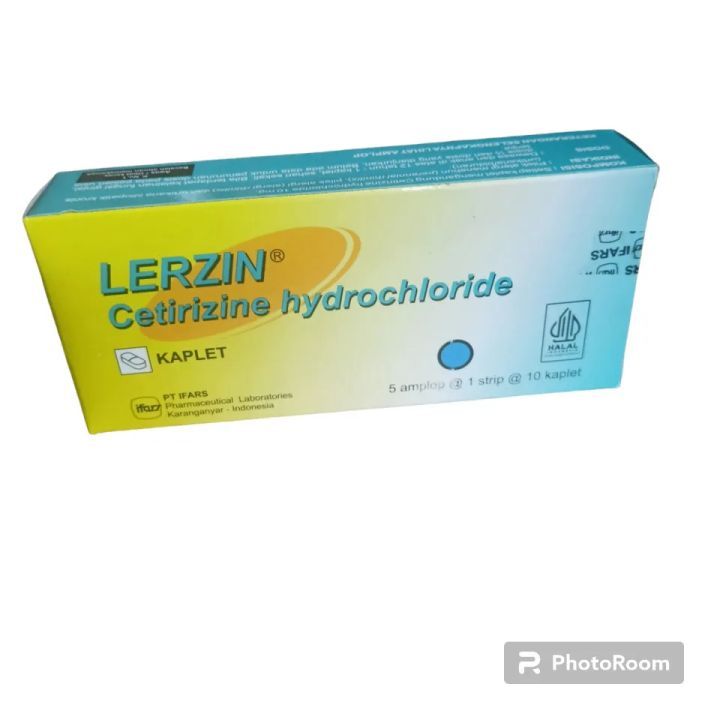 LERZIN CETIRIZINE HYDROCHLORIDE 1STRIP @10KAPSUL - BPOMN